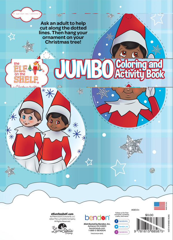 THE ELF ON THE SHELF - NEW JUMBO COLOURING BOOK