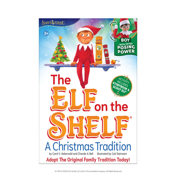 ELF ON THE SHELF LIGHT BOY - BLUE EYES, WIRED