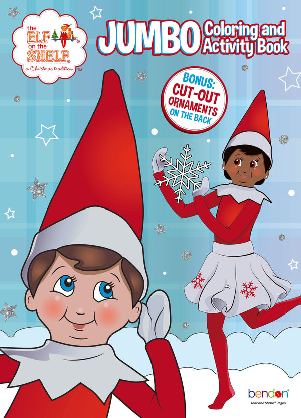 THE ELF ON THE SHELF - NEW JUMBO COLOURING BOOK