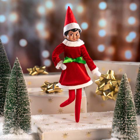 CLAUS COUTURE RED DRESS WITH GREEN BOW