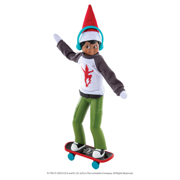 MagiFreez® Holly Jolly Ollie Skateboarder (Scout Elf Not Included)