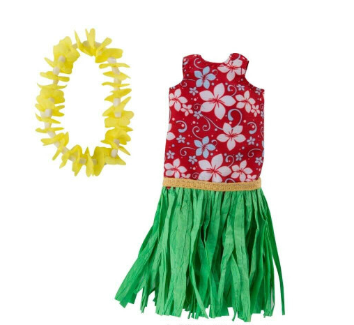 Claus Couture Collection  HAWAIIAN HULA SKIRT (Scout Elf not included)