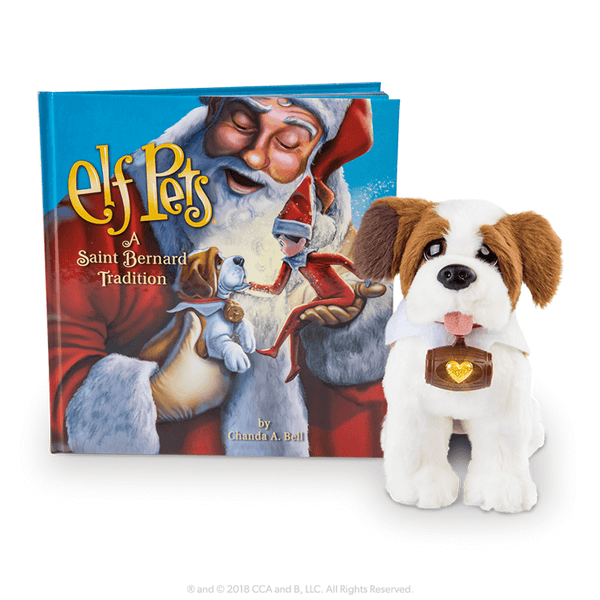 Elf Pets® A Saint Bernard Tradition: Front of Book and Saint Bernard