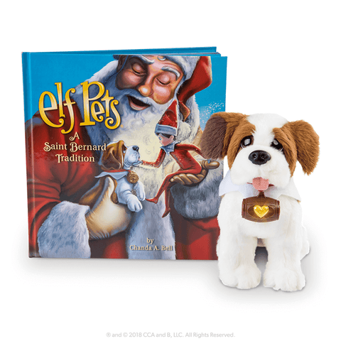 Elf Pets® A Saint Bernard Tradition: Front of Book and Saint Bernard