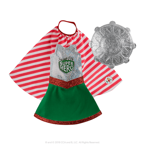 Claus Couture Collection® Superhero Girl: Superhero Dress, Cape and Shield