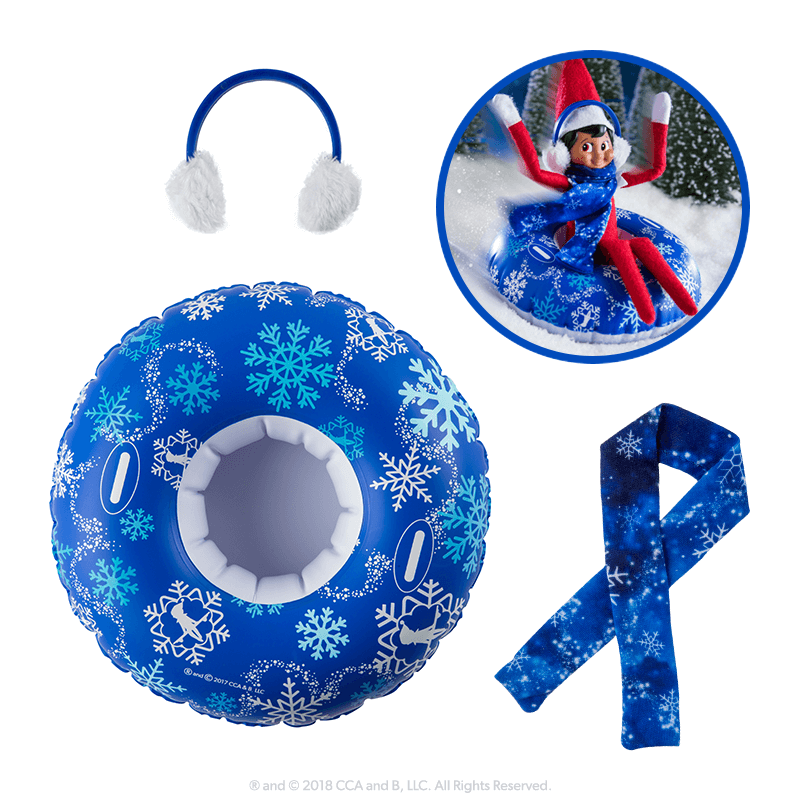 Claus Couture Collection® Totally Tubular Snow Set: Inflatable Tube, Scarf, and Earmuffs