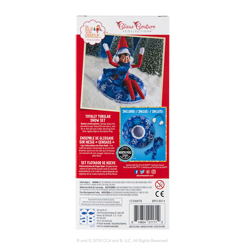 Claus Couture Collection® Totally Tubular Snow Set: Back of Package
